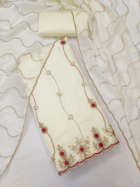 Peachmode Embroidered Unstitched Dress Material - Image 2