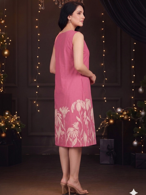Cloth Bites Floral Print A-Line Dress - Image 3