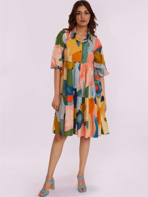 Moda Rapido Print A-Line Dress
