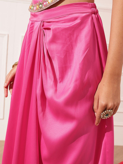 indo street Embellished Top with Skirt - Image 5