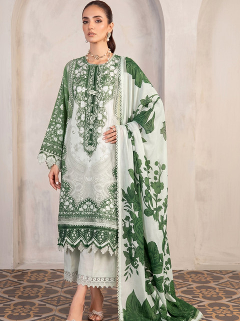 Rosaniya Printed Pure Cotton Unstitched Dress Material