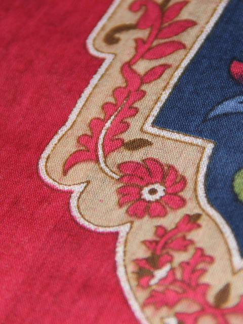 Rosaniya Ethnic Motifs Printed Pure Cotton Unstitched Dress Material - Image 4