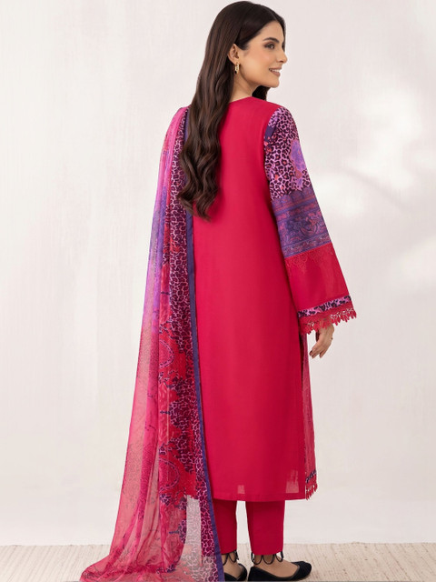 Rosaniya Ethnic Motifs Printed Pure Cotton Unstitched Dress Material - Image 3