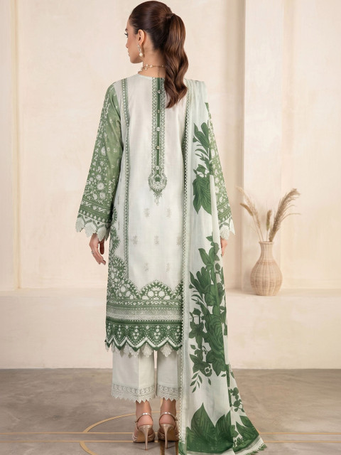 Rosaniya Printed Pure Cotton Unstitched Dress Material - Image 2