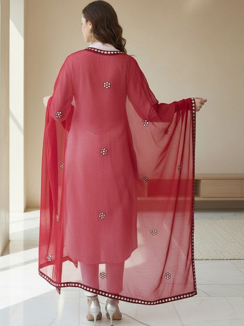 KALINI Dupatta with Mirror Work - Image 3