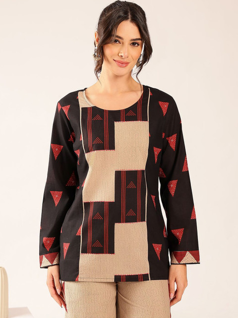Vbuyz Cotton Printed Top with Trousers - Image 5