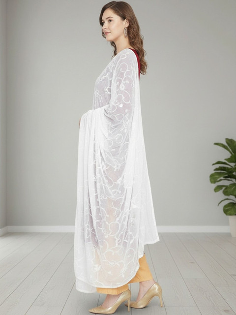 KALINI Embroidered Dupatta with Thread Work - Image 2
