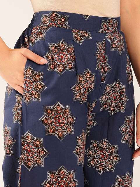 Vbuyz Bohemian Cotton Printed Tunic with Palazzos - Image 4