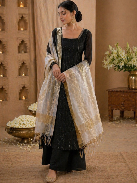 STUTI FASHION Woven Design Dupatta with Zari