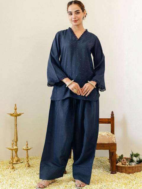 SKYLEE Embellished Top with Trousers