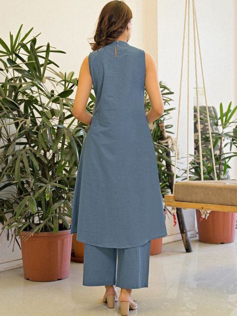 SKYLEE Embroidered Tunic with Palazzos - Image 2