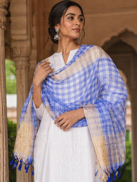 STUTI FASHION Checked Dupatta - Image 2