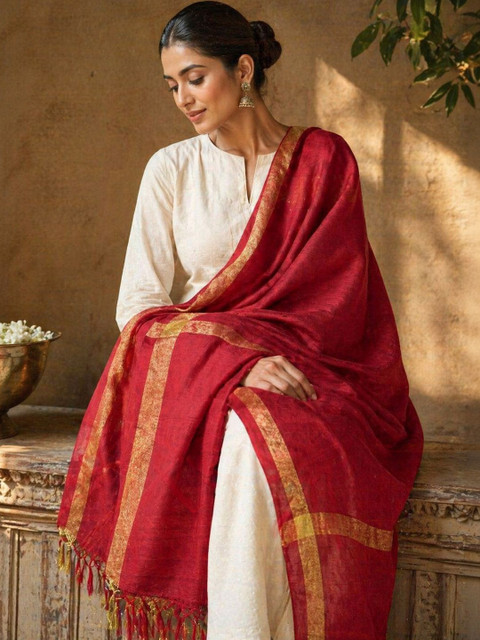 STUTI FASHION Woven Design Dupatta with Zari - Image 2