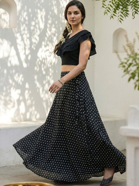 ZIVRAA Ruffled Solid Top with Skirt - Image 5