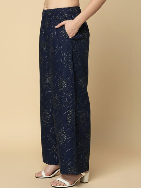 LYRA Women Ethnic Motifs Printed Ethnic Palazzos - Image 3
