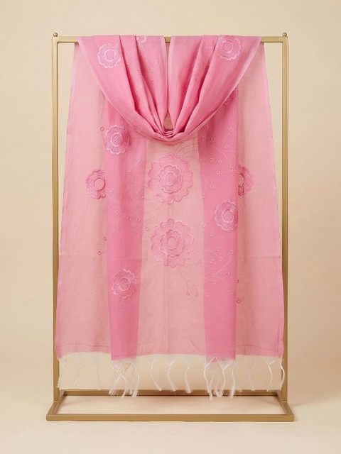 MUFFLY Embroidered Dupatta with Thread Work - Image 5