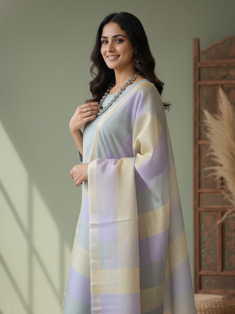 Sangria Striped Dress Material - Image 2