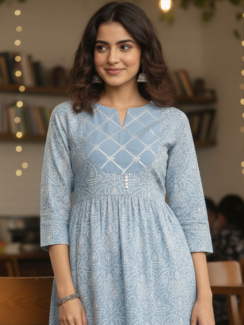 Varanga Women Ethnic Printed Flared Kurta - Image 2