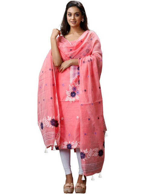 oishani saree ghor Pure Cotton Unstitched Dress Material