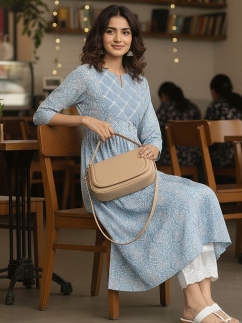 Varanga Women Ethnic Printed Flared Kurta - Image 5