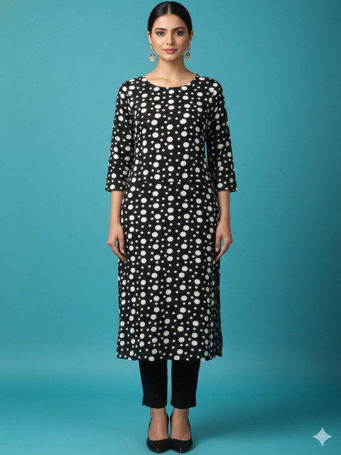 ftDiva Women Polka Dot Printed Kurta