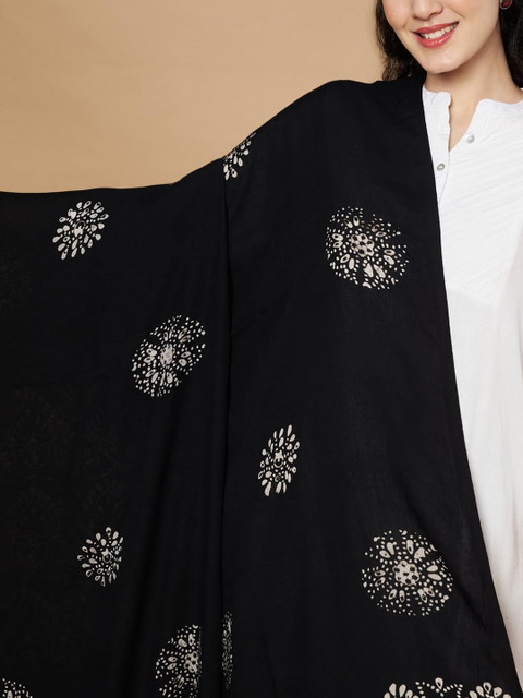 AKSHADEEP Printed Viscose Rayon Batik Dupatta - Image 4
