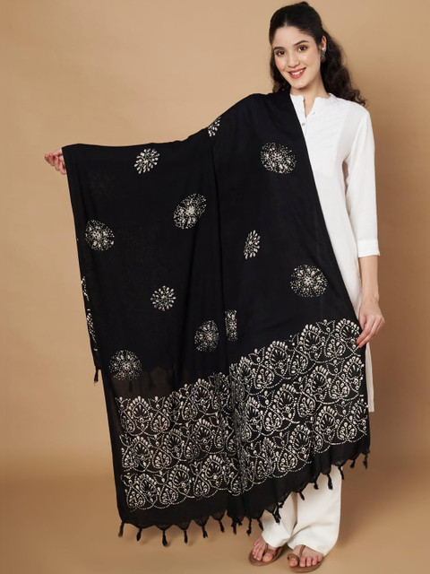 AKSHADEEP Printed Viscose Rayon Batik Dupatta