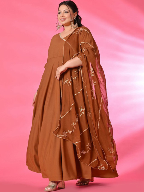 PrettyPlus by Desinoor.com Dupatta with Gotta Patti