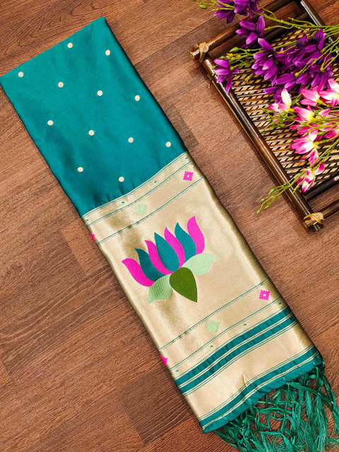 DEVANGI Ethnic Motifs Woven Design Banarasi Silk Dupatta With Zari - Image 2