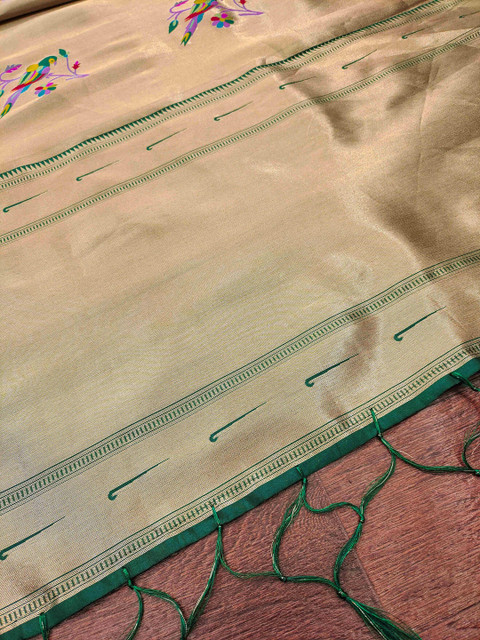 DEVANGI Ethnic Motifs Embroidered Banarasi Silk Dupatta With Zari