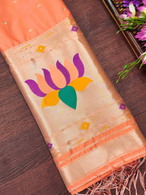 DEVANGI Ethnic Motifs Woven Design Ikat Dupatta with Zari