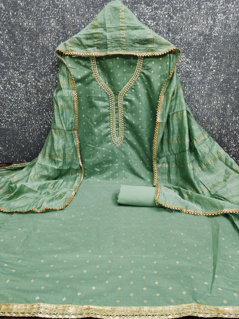 Dhaaga Ghar Embroidered Unstitched Dress Material - Image 3