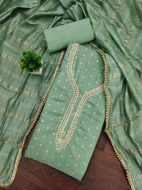 Dhaaga Ghar Embroidered Unstitched Dress Material - Image 2
