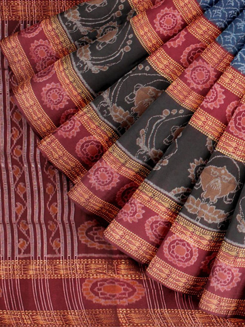 HERE&NOW Ethnic Motifs Pure Cotton Handloom Core Saree - Image 5
