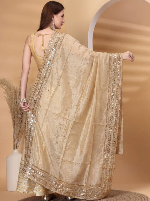 KALINI Embroidered Dupatta with Sequinned - Image 5