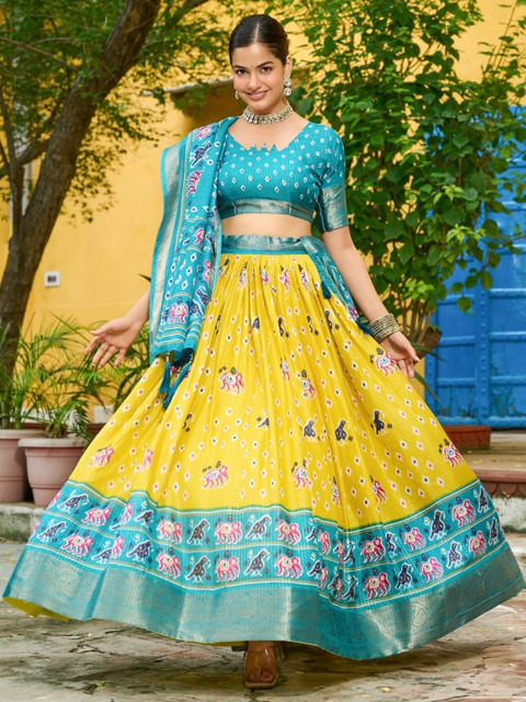 VASTRYN Ready to Wear Lehenga & Unstitched Blouse With Dupatta - Image 2