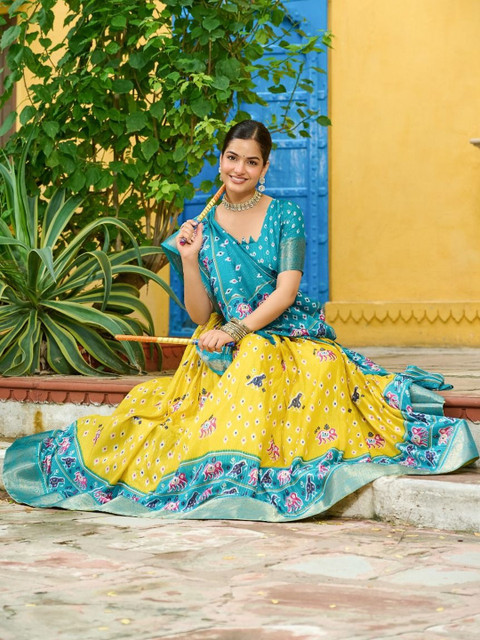 VASTRYN Ready to Wear Lehenga & Unstitched Blouse With Dupatta - Image 4