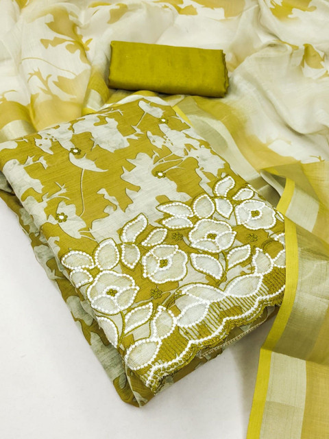 LeeliPeeri Designer Embroidered Unstitched Dress Material