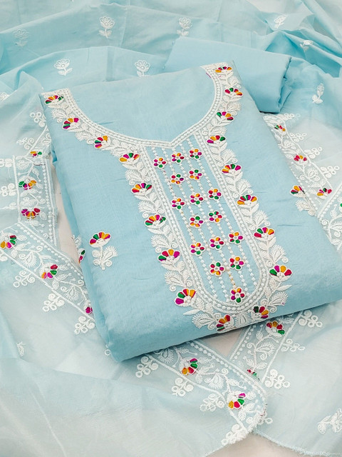 KALINI Embroidered Unstitched Dress Material