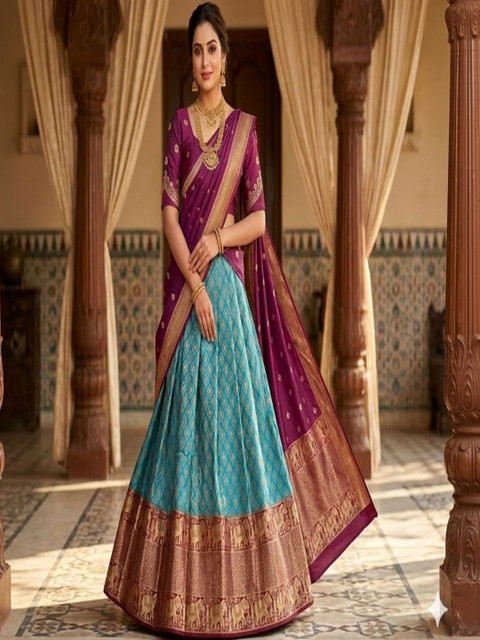Renvaani Fashion Embellished Unstitched Lehenga & Blouse With Dupatta
