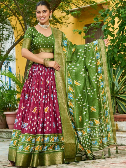 VASTRYN Ready to Wear Lehenga & Unstitched Blouse With Dupatta