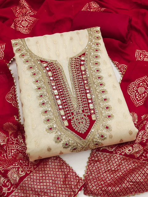 KALINI Embroidered Unstitched Dress Material