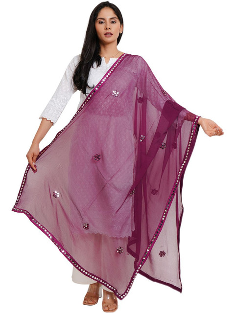 Way2Like Dupatta with Mirror Work