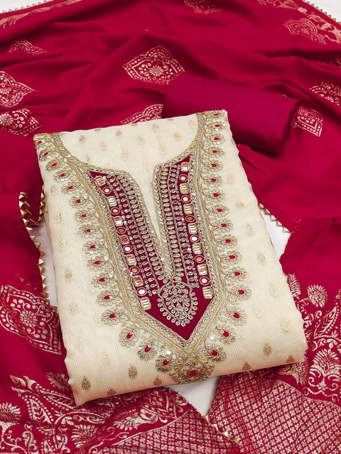 KALINI Embroidered Unstitched Dress Material