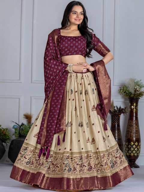 VASTRYN Ready to Wear Lehenga & Unstitched Blouse With Dupatta