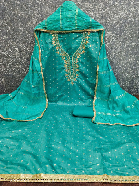 Panzora Embroidered Unstitched Dress Material - Image 3