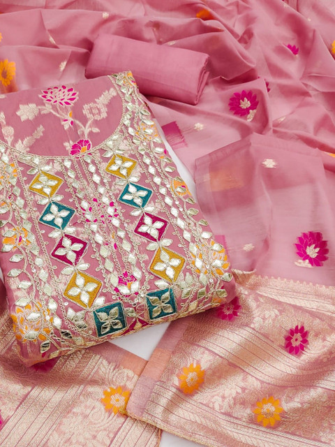 Dhaaga Ghar Embroidered Unstitched Dress Material