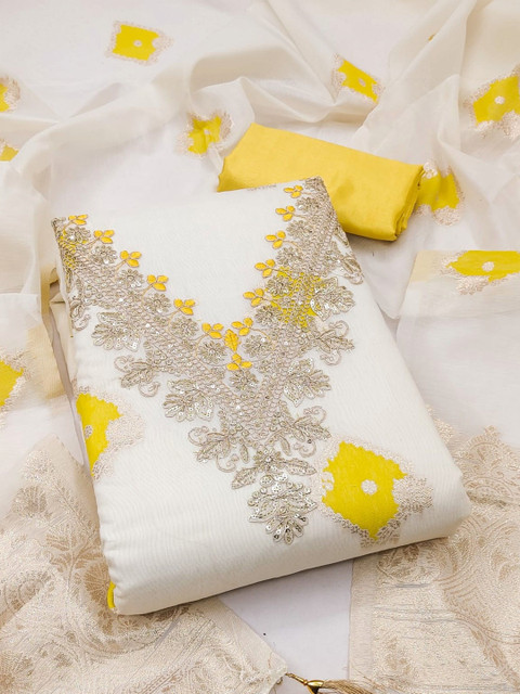 KALINI Embroidered Unstitched Dress Material