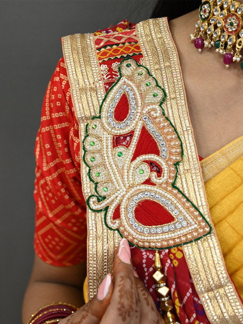 Ranisatiya creation Bandhani Printed Dupatta With Gotta Patti - Image 2