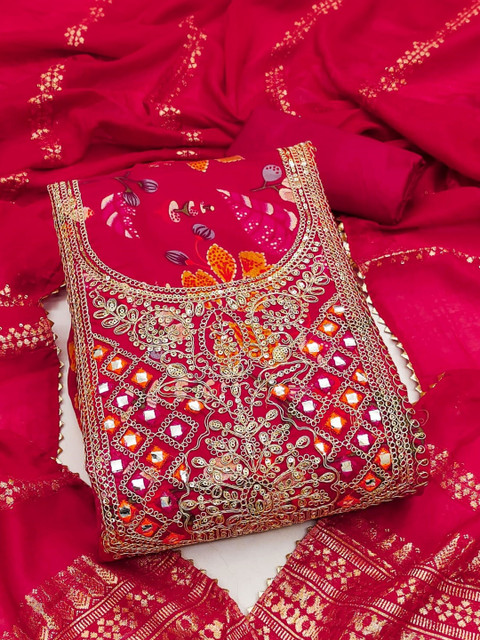 Panzora Embroidered Unstitched Dress Material